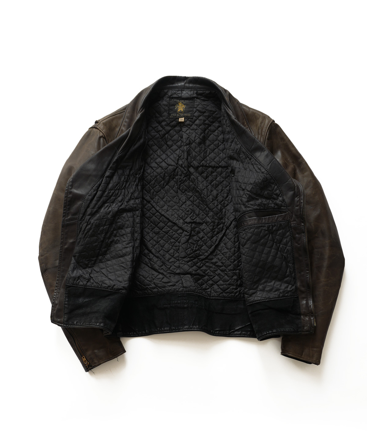 70's Golden Bear LEATHER W-RIDERS JACKET,USED/VINTAGE (Men's