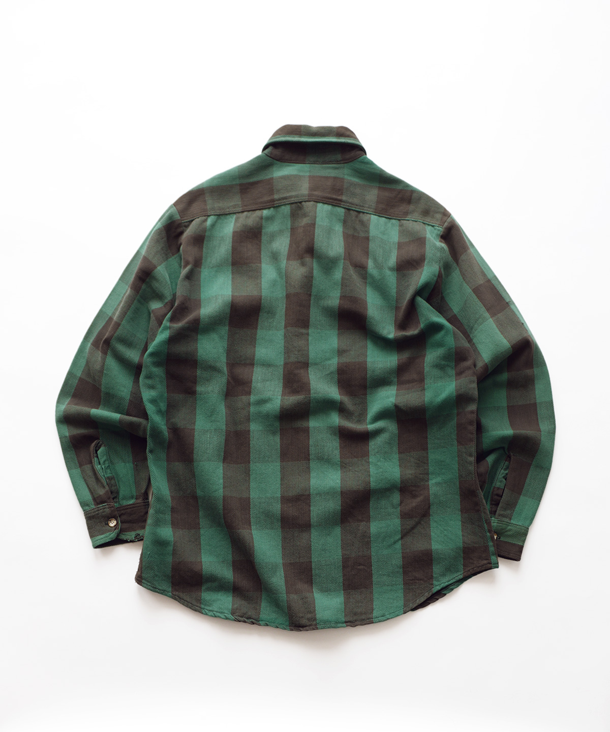 80's ST. JOHN'S BAY COTTON BUFFALO CHECK HEAVY FLANNEL SHIRT 