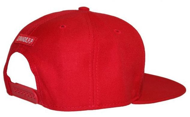 grandefp.3D刺繍フラットバイザーキャップ レッド - GRANDE F.P.