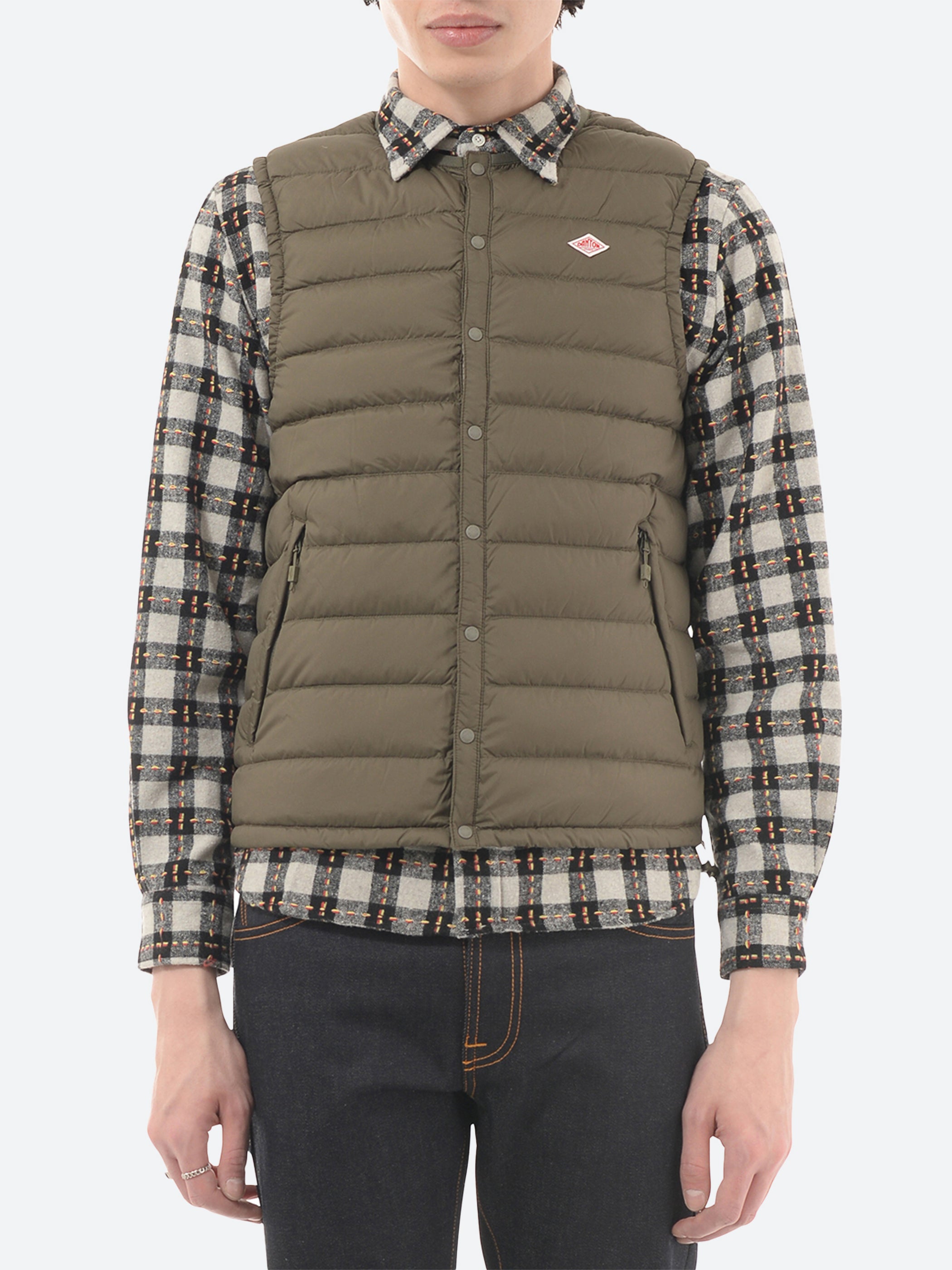 Danton - Inner Down Crewneck Vest in Olive – gravitypope