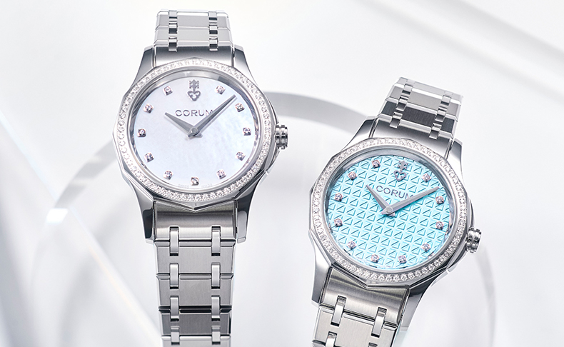 コルム(CORUM) 2024新作 ミニマルな2針ダイアルにダイヤモンドが花を