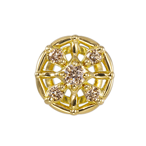 GSTV K18YG ブラウンダイヤモンド チャームホルダー BRD 約0.03ct