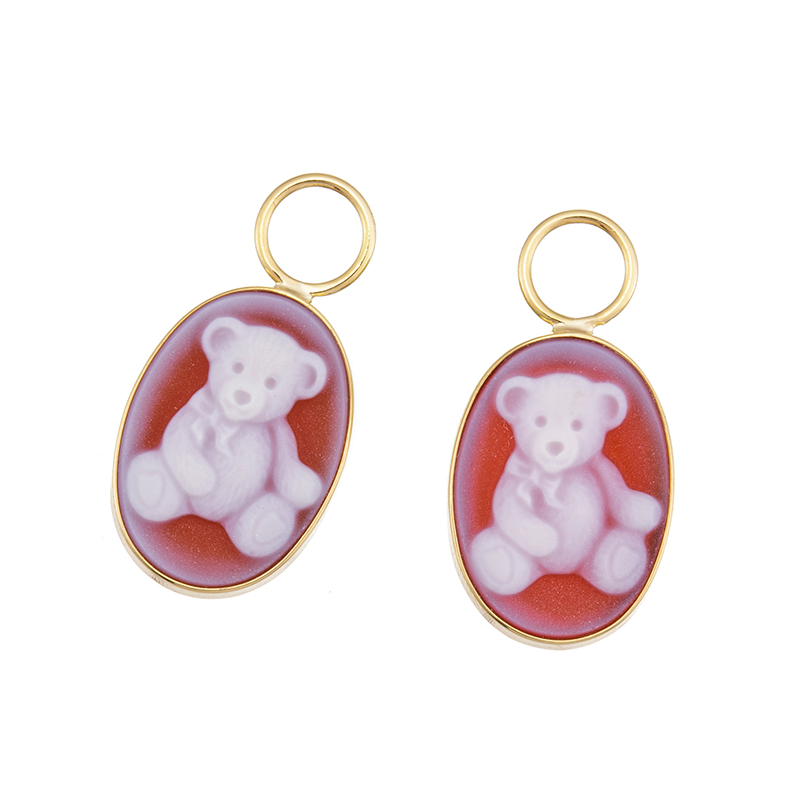 GSTV K18YG メノウカメオ チャーム カメオ 約14×10mm