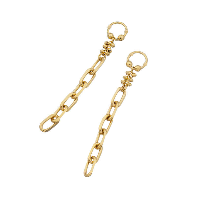 GSTV K18YG シャイニーケーブル アバカスデザイン チェーンチャーム 縦