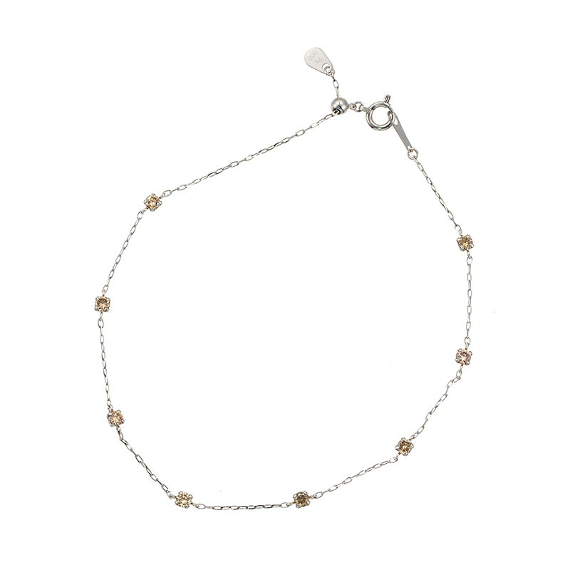 GSTV PT900 ブラウンダイヤモンド ブレスレット BRD 約0.50ct