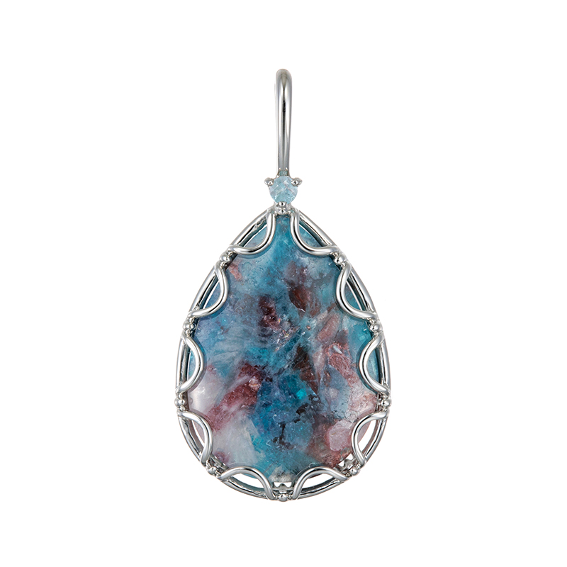 GSTV PT950 ブラジル産パライバトルマリン(母岩付き) & パライバ