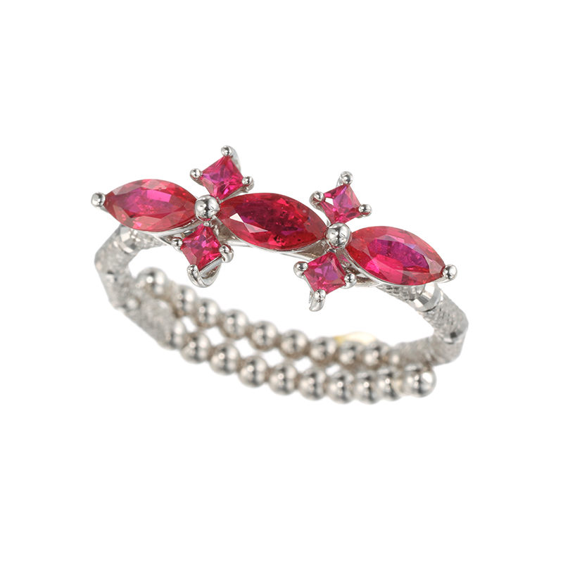 GSTV PT950 ルビー フリーリング RB 約0.70ct ＃10-＃22