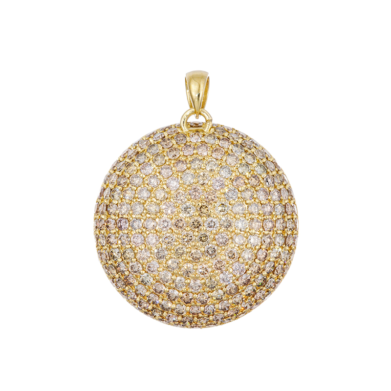 GSTV K18YG ブラウンダイヤモンド ペンダントトップ BRD 約3.70ct