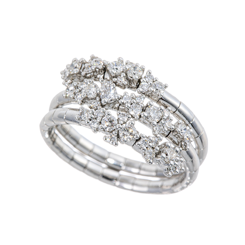 GSTV PT950 ダイヤモンド フレックスリング D 約0.60ct #14-#19