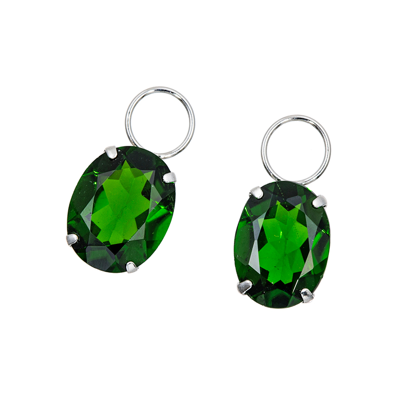 PT900クロムダイオプサイド ダイヤ ペンダントトップ ピアスSet 楽天