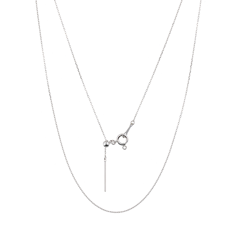 GSTV K18WG ケーブル 4DCチェーン ネックレス 長さ 約45cm 幅 約0.6mm