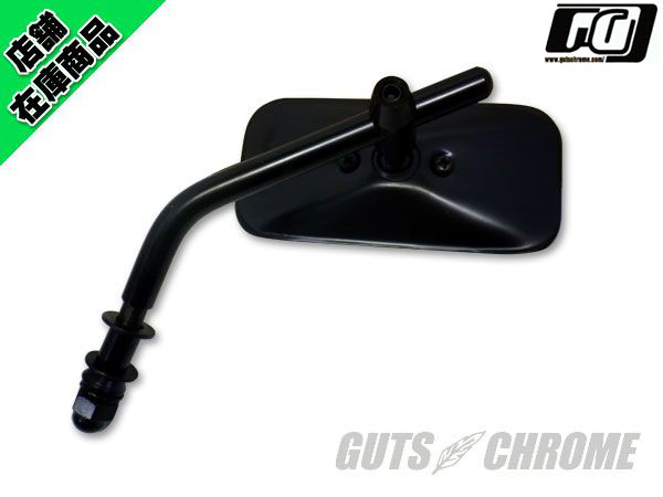 ○ショートステム スクエアミラー ブラック｜ハーレーパーツの通販