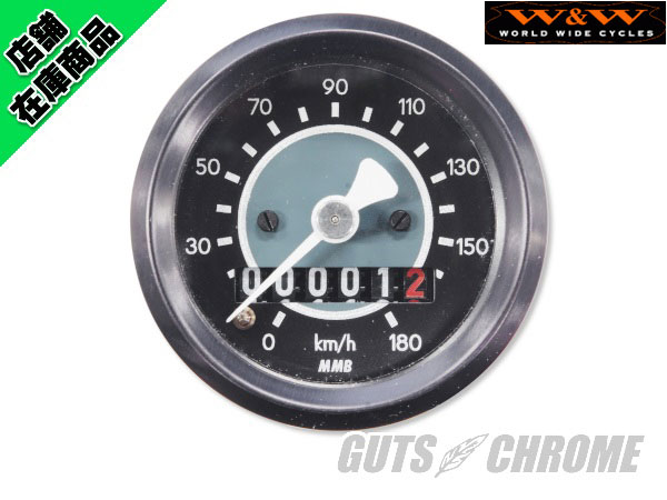 ○MMB製 48mm機械式 TARGET スピードメーター 2:1｜ハーレーパーツの
