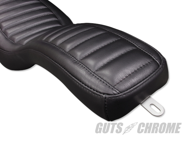 ▽HARD RIDE レザーコブラシート ブラック 4速フレーム用｜ハーレー