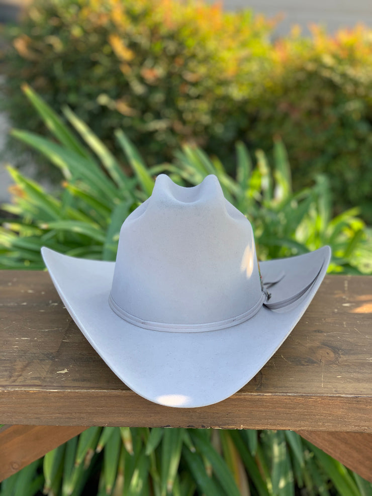Stetson 6x Rancher Silver Gray Cowboy Felt Hat (Copa Alta Falda