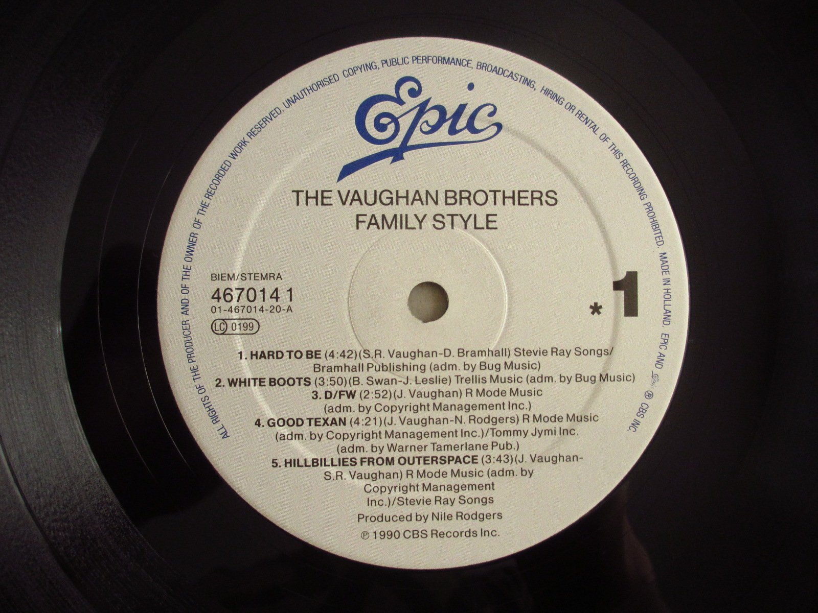 Stevie Ray Vaughan - The Vaughan Brothers / Family Style - Guitar