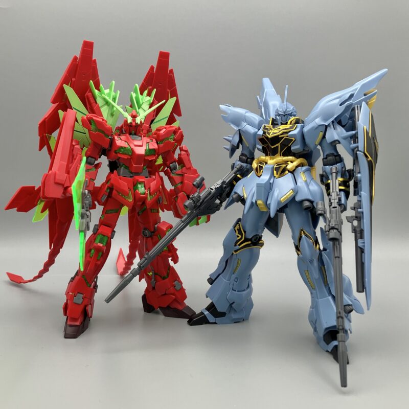 HG シナンジュ Ver.GSF & ユニコーンガンダム福岡限定周年記念スリーブ