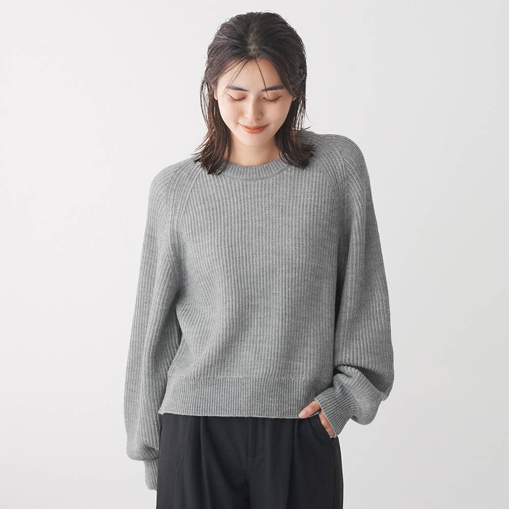 リブ編みニットプルオーバー【SALE】 ALY636 :レディース トップス