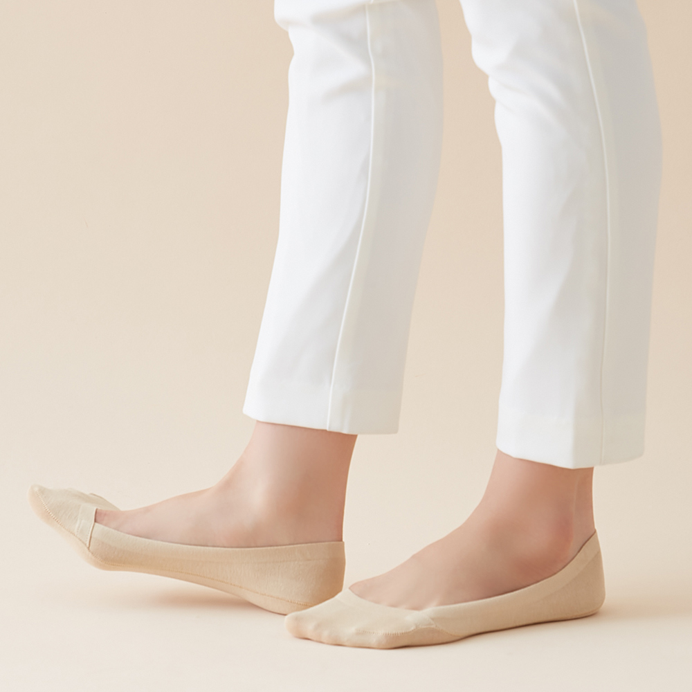 ネット限定3足セット】つま先縫い目なし・綿混浅履きフットカバー