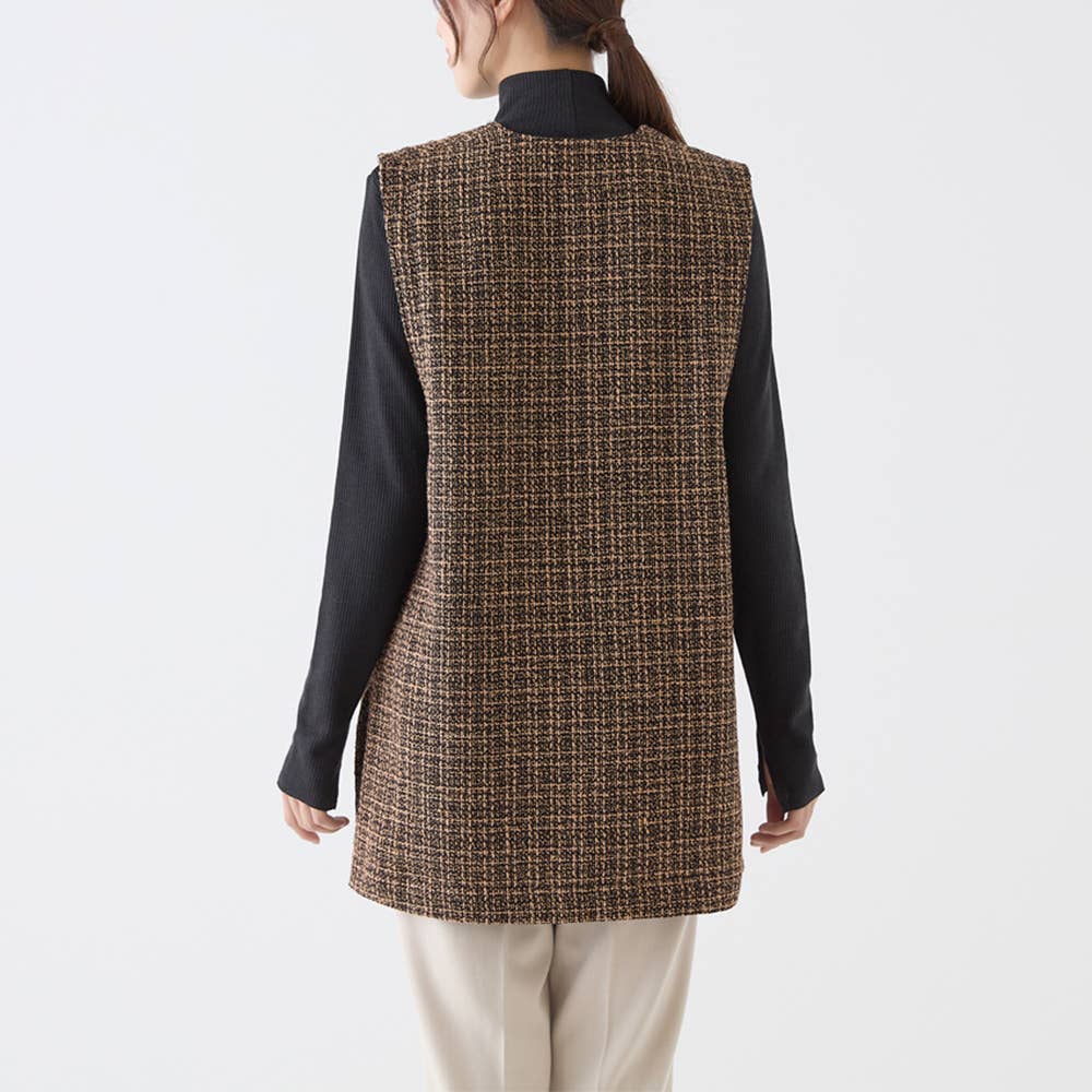 7DAYS LOOKS】ツイードベスト【SALE】 TZW652 :レディース トップス