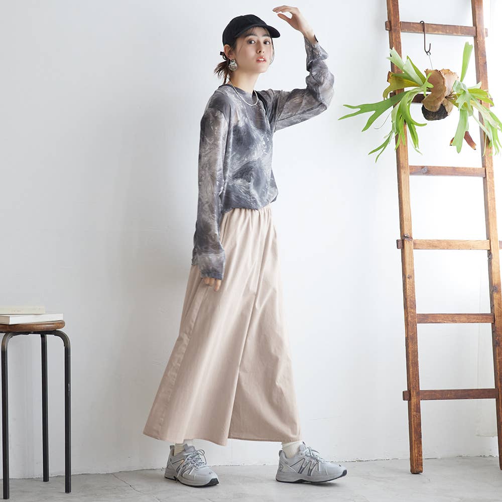 ワイド】綿100％コットンパンツ【SALE】 TZX628 :レディース パンツ