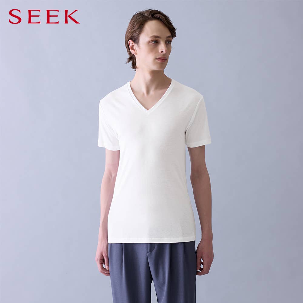 プレミアムオーガニックコットン】VネックTシャツ(V首) EE1615A