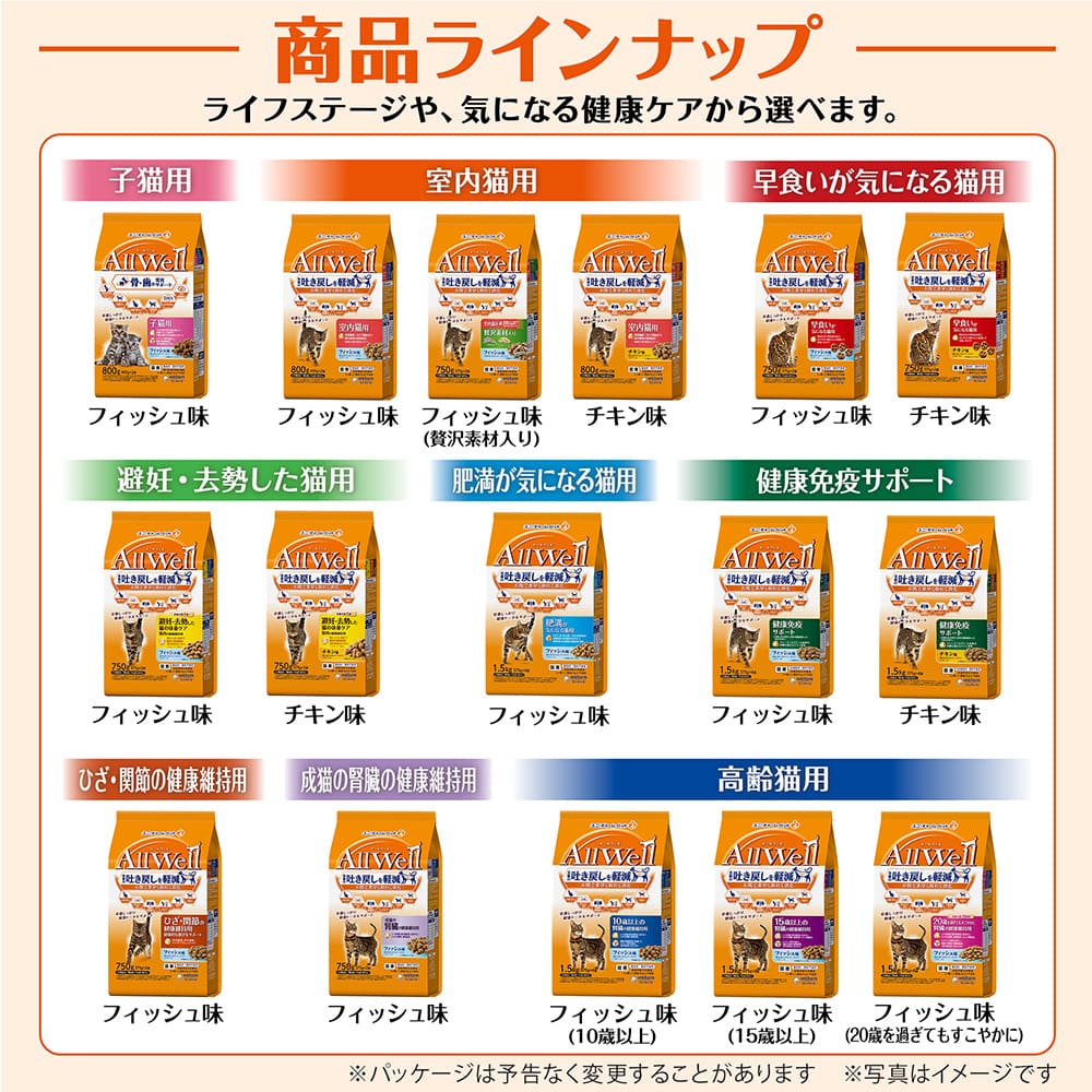 AllWell-オールウェル- 室内猫用フィッシュ味挽き小魚とささみフリーズ