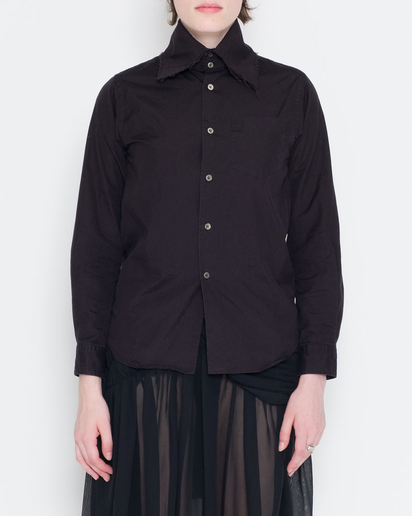 JUNYA WATANABE COMME des GARÇONS distressed collar shirt – dot COMME