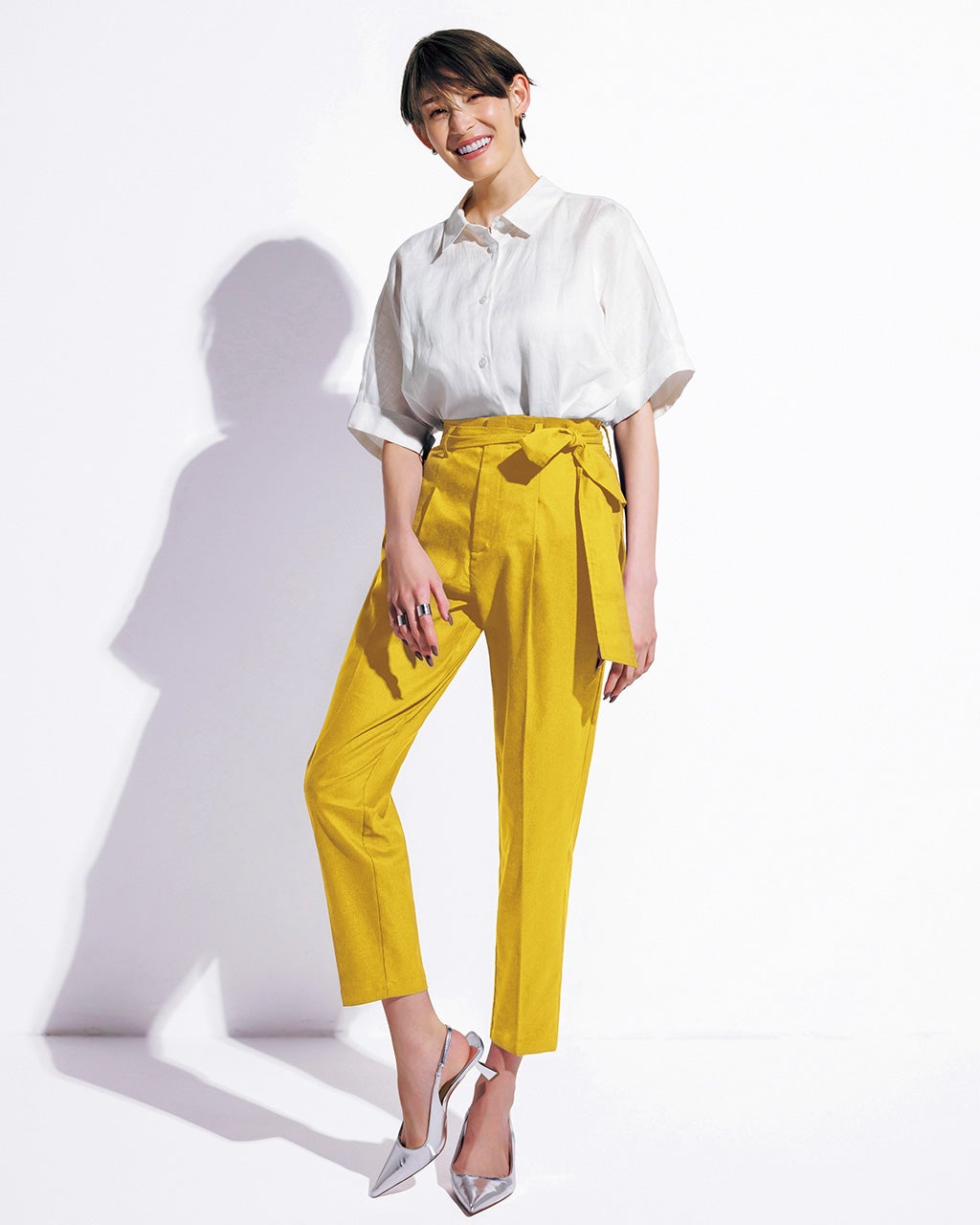 艶ストレッチリネン・テーパードパンツ/DoCLASSE