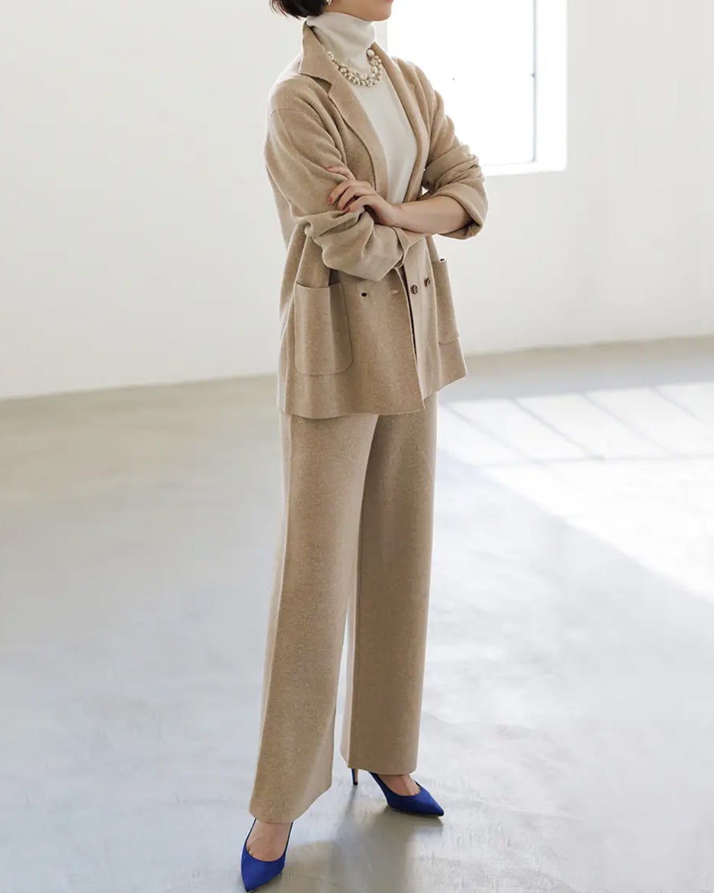 イタリア糸・カシミヤ混ニットパンツ/DoCLASSE