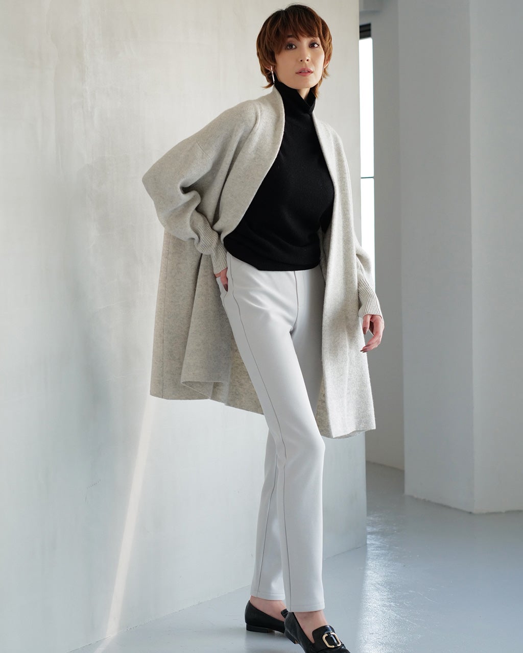 スーパーファインメリノ・カシミヤ混コーディガン/DoCLASSE