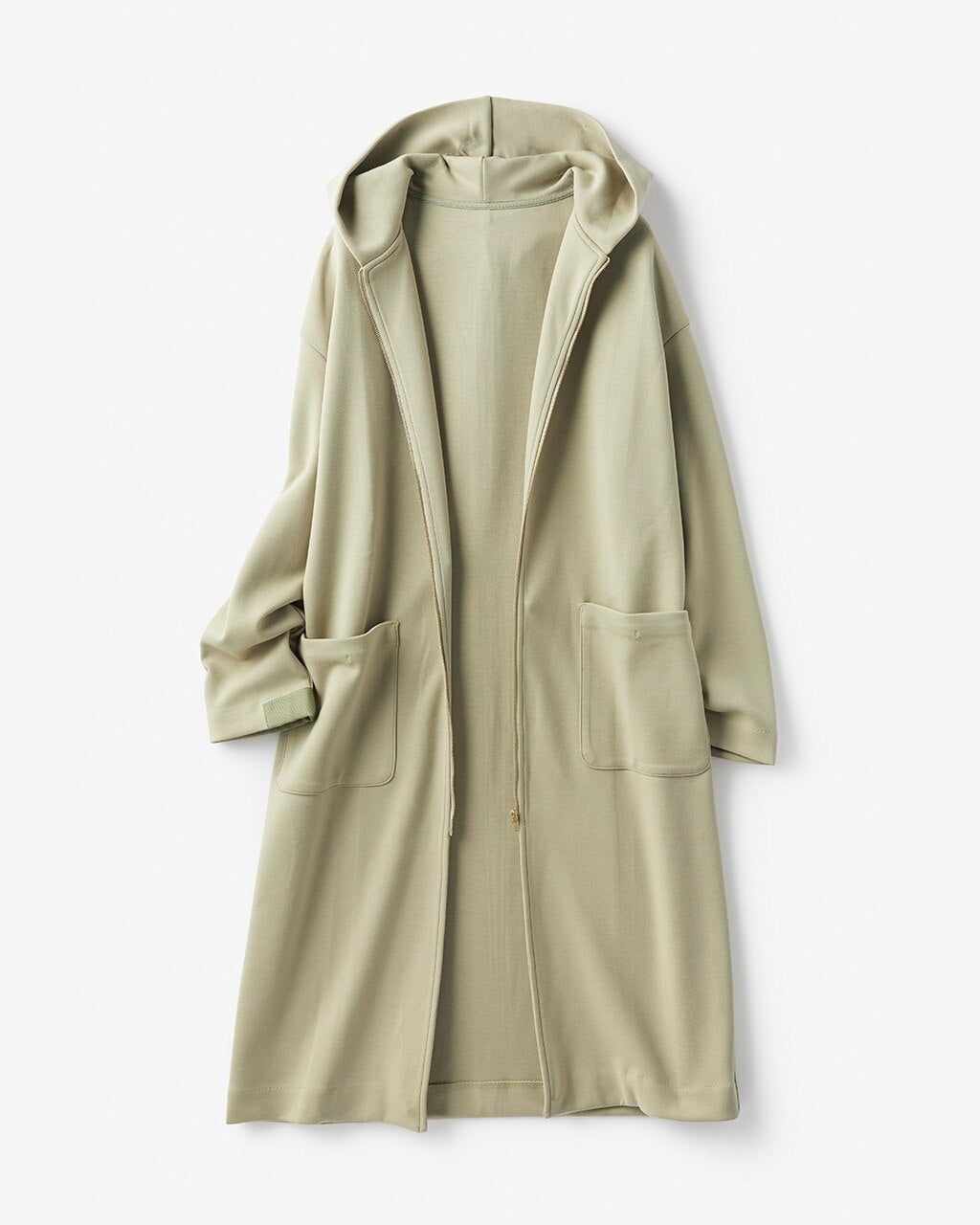 ニットライクジャージー・フードジップコート/DoCLASSE