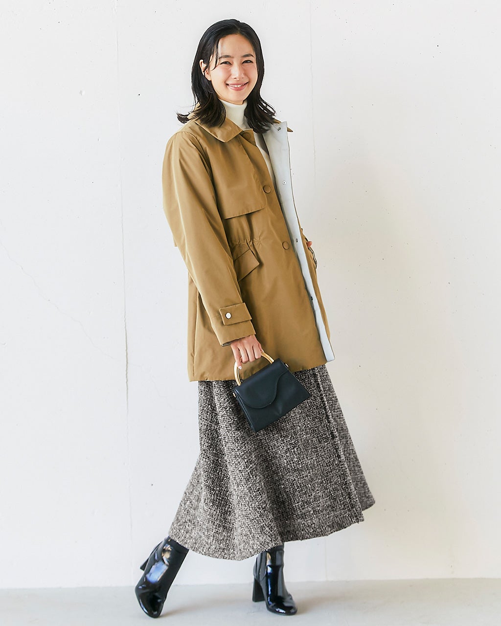 ファンシーツイード・Aラインスカート/DoCLASSE