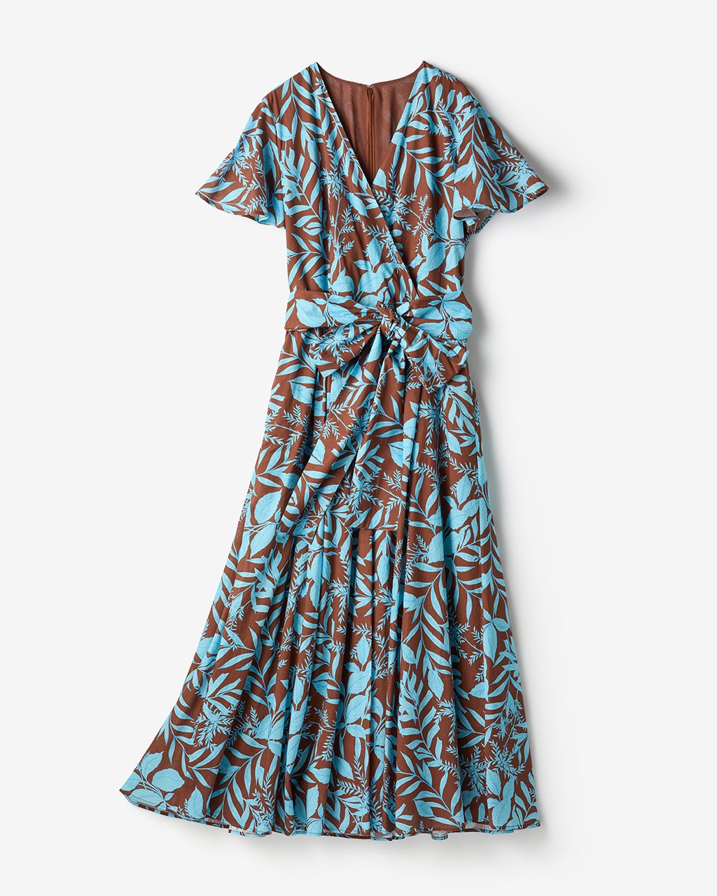 ボタニカルプリント・カシュクールワンピース/DoCLASSE