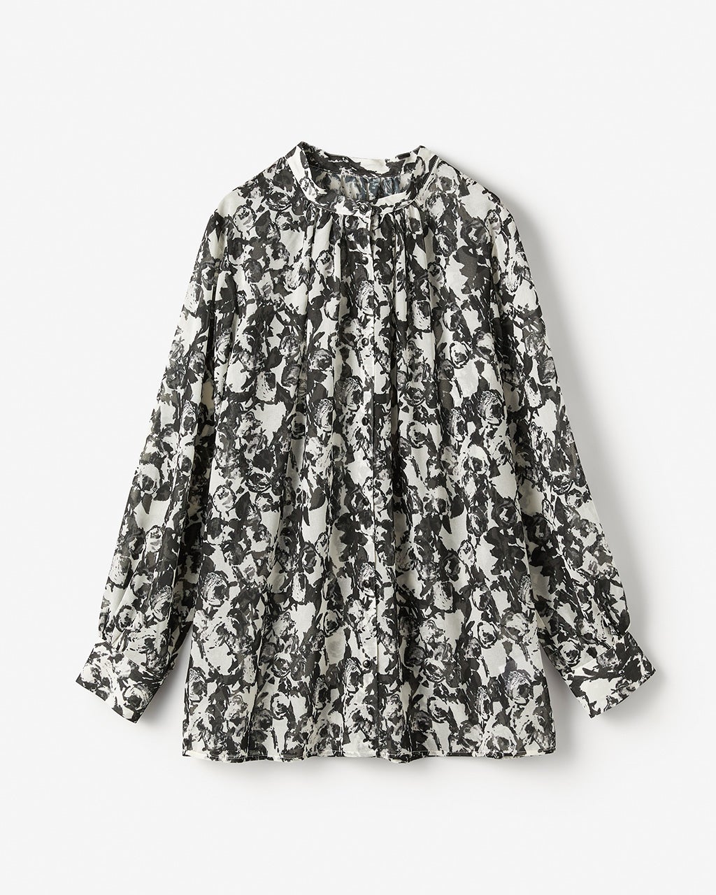 シフォンジョーゼット・総柄ブラウス/DoCLASSE