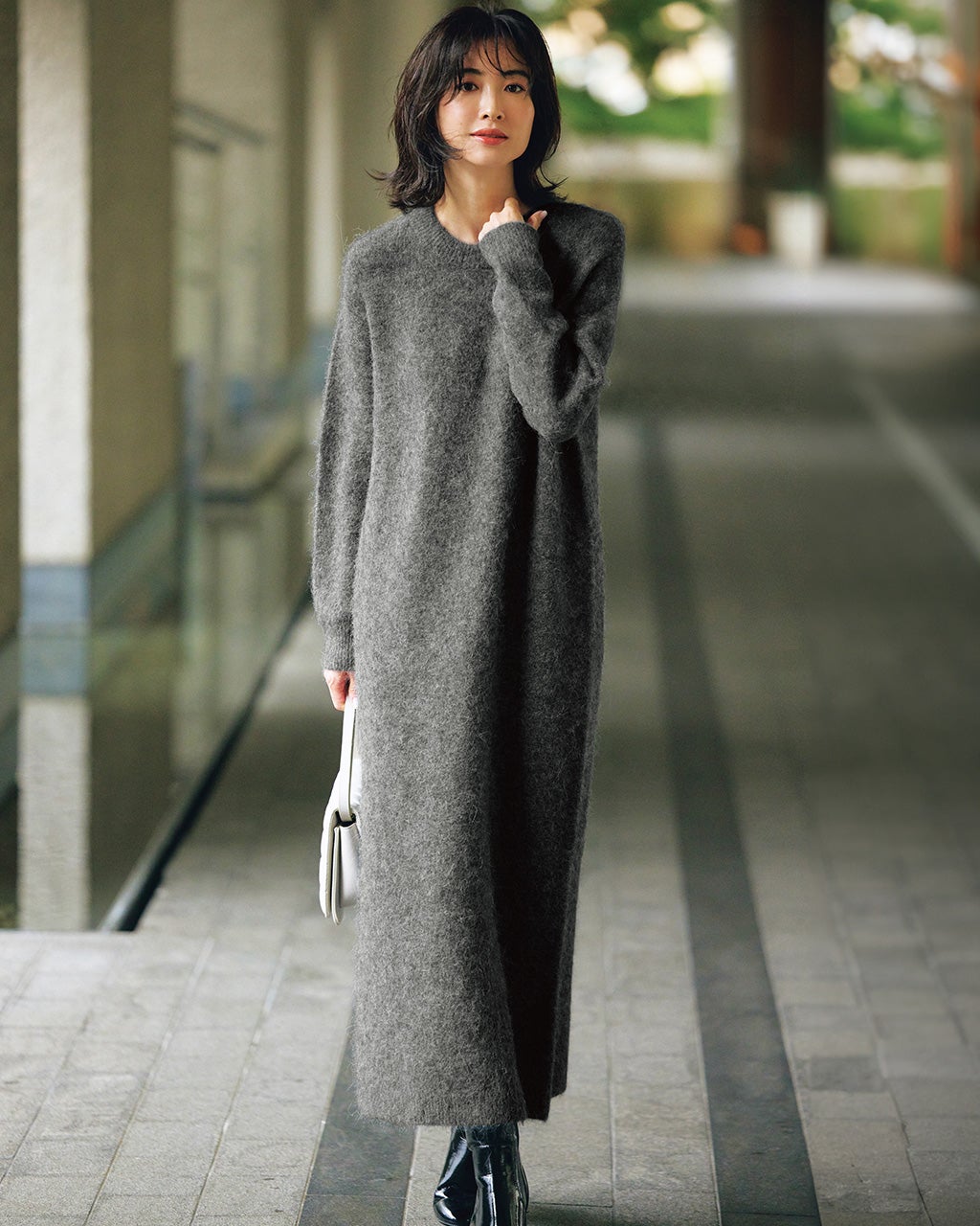 ヘアリーアルパカ・ニットワンピース/DoCLASSE