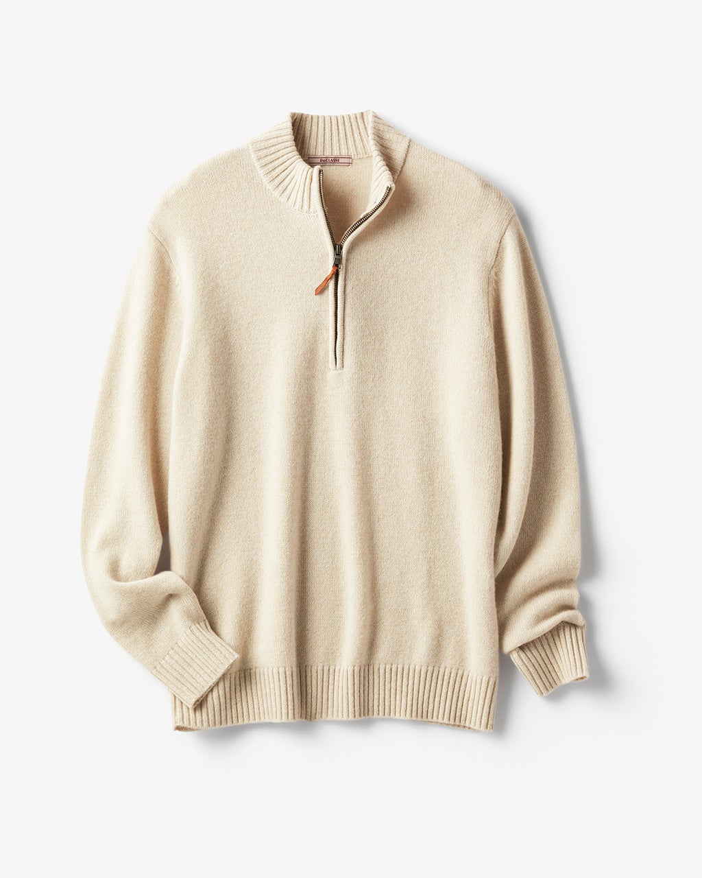 ピュアカシミヤセーターハーフジップ/DoCLASSE