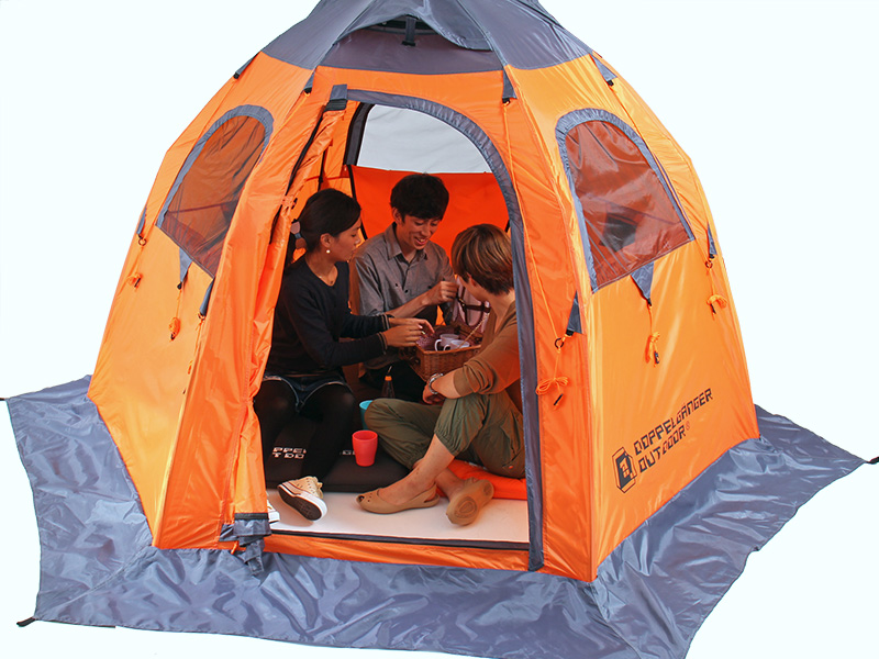 販売終了】ワンタッチフィッシングテント（フラッシュオレンジ・3人用