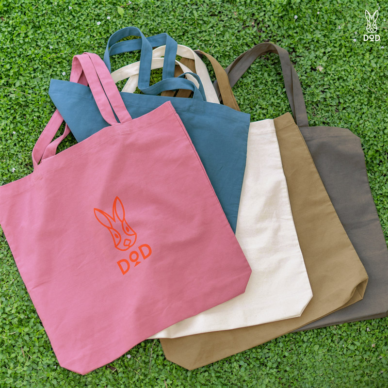 ビッグウサロゴトート（キナリ/ピンク/ブルー/カーキ/グレー） BA115