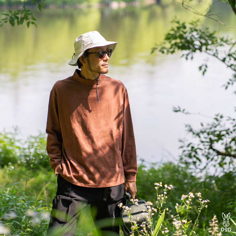 キャンパーノ・モックネック(ホワイト/ブラウン/ブラック）TS113-WH/BR