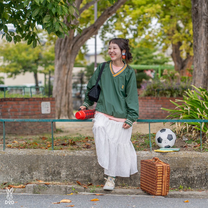 キャンパーノ・シャカシャカ（グレージュ/グリーン/ブラック）JK211-BG