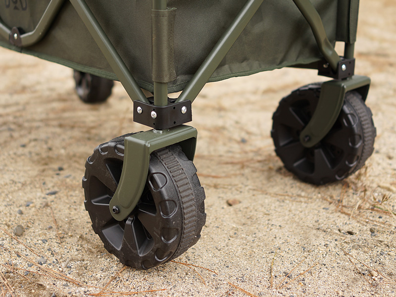 販売終了】フォールディングキャリーワゴン（極太タイヤ）（カーキ