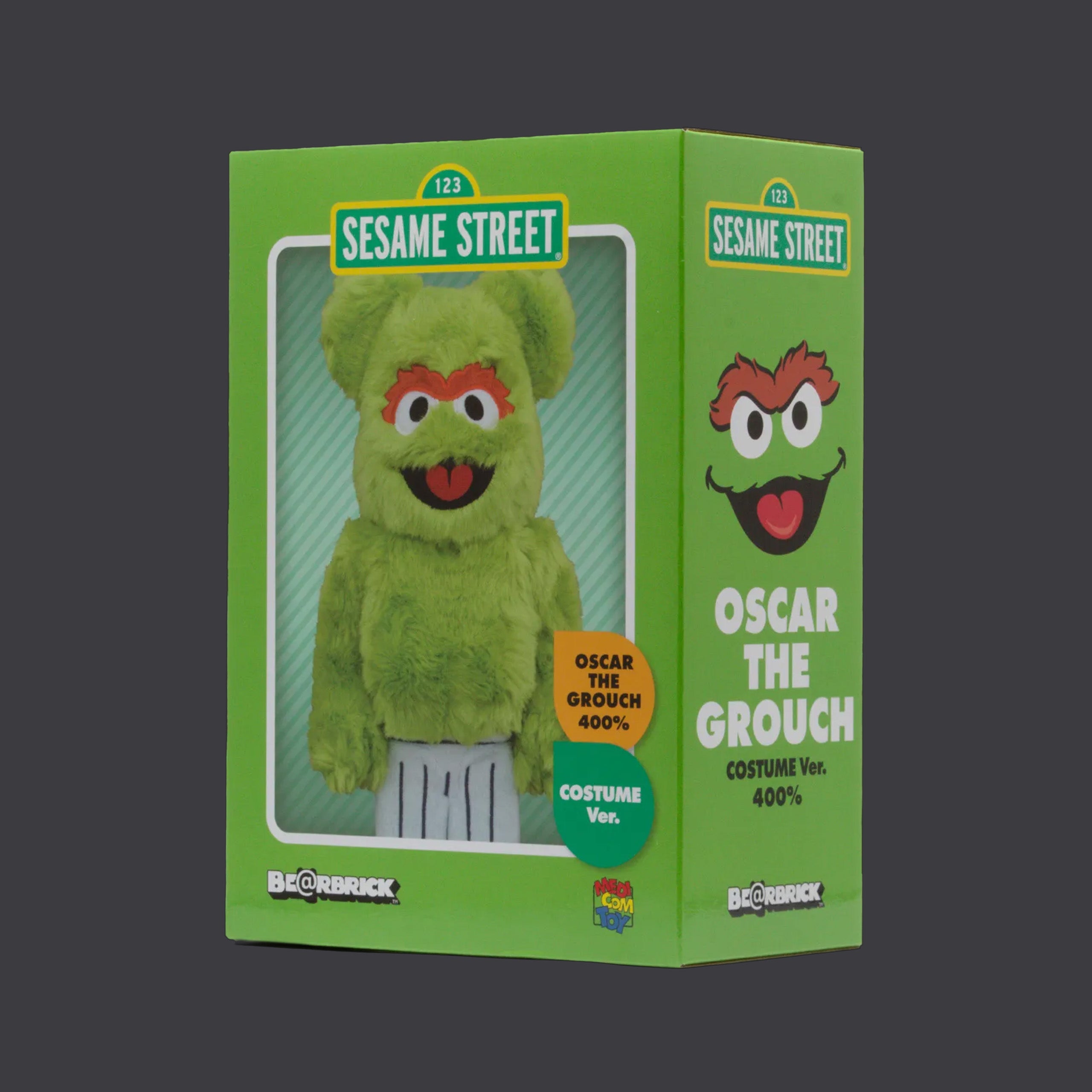 Bearbrick 400% Sesame Street Oscar The Grouch Costume Version
