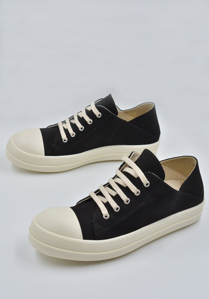 RICK OWENS DRKSHDW SLIP ON DENIM SHOES BLACK/MILK FW24 | DOSHABURI