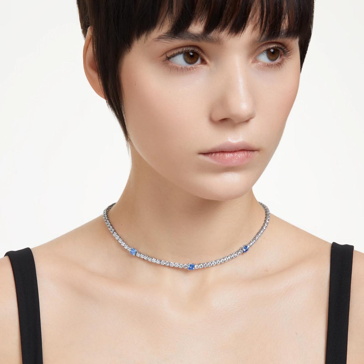 Swarovski Blue Crystal Matrix Tennis Necklace – Day's Jewelers