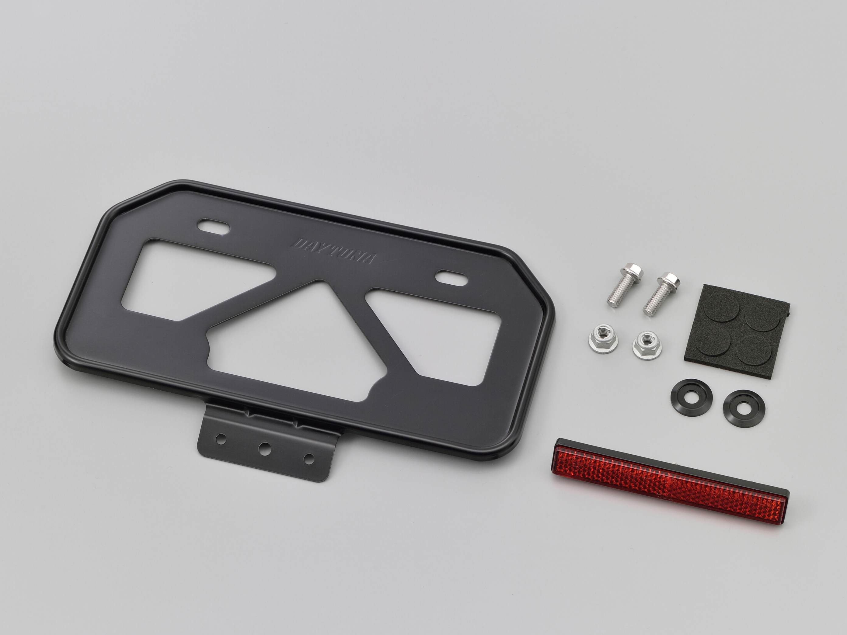 軽量ナンバープレートホルダー リフレクター付き ブラック｜株式会社