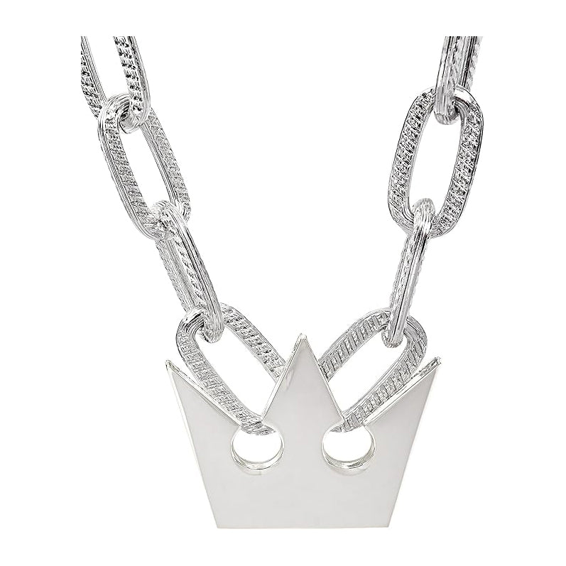 Sora Necklace with Thick Chain Crown Pendant for Halloween