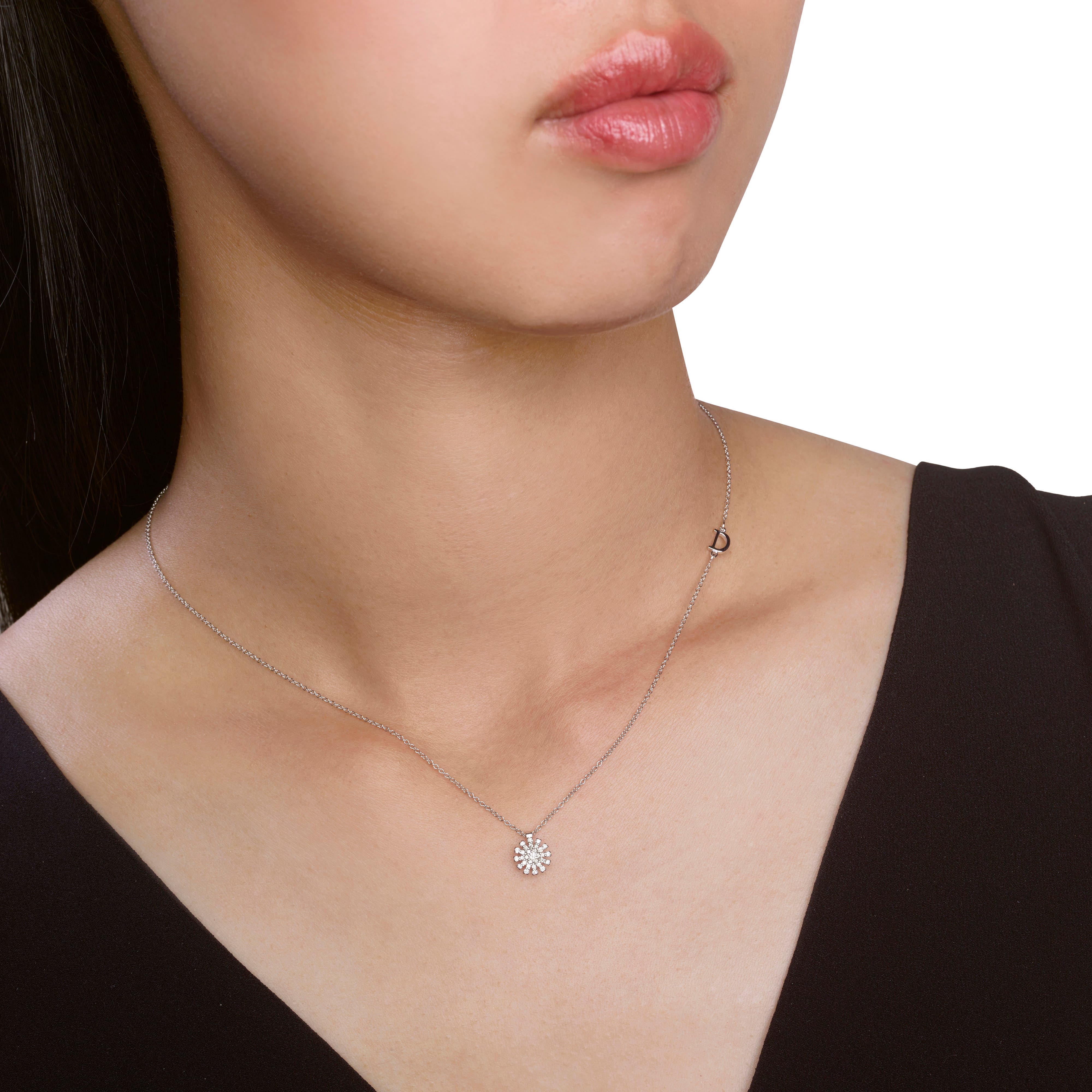 ホワイトゴールド、ダイヤモンド（複数）ネックレス 8mm - Damiani