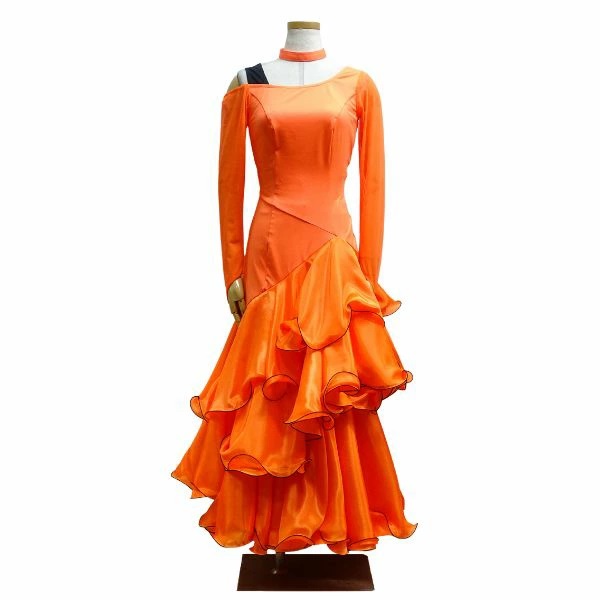 兼用できちゃう ラテンドレス No.75309 サンリーヌ オレンジ 9号 M