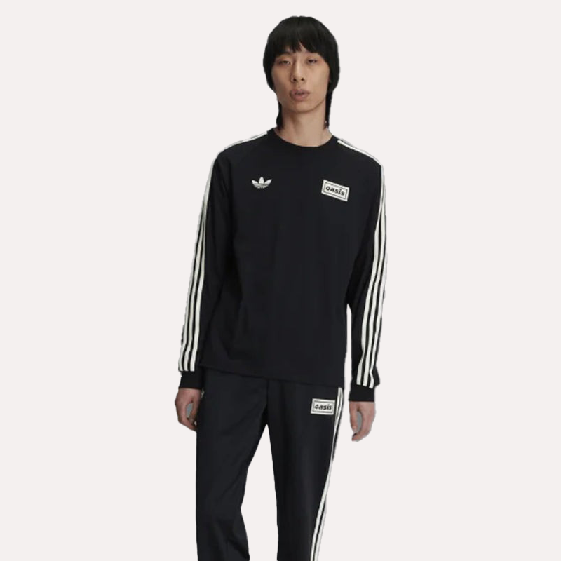 Adidas x Oasis Black Sweatshirt | Oasis Adidas Black Crewneck